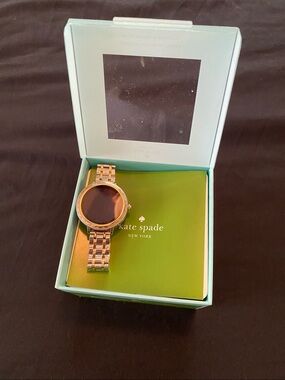 kate spade Rose Gold Tone Smartwatch with Metal Link Band